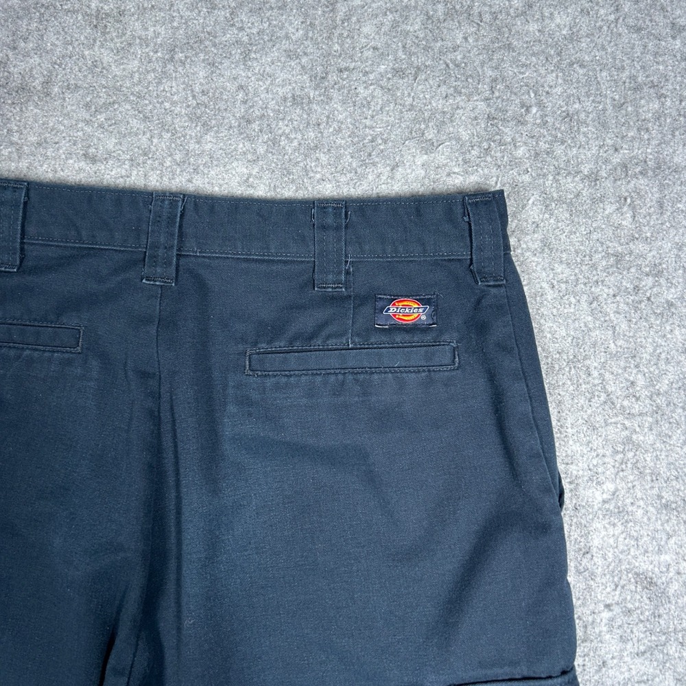 Dickies Cargo Shorts Mens 34(32x10) Navy Blue Loose Fit Workwear Skate Utility - Picture 12 of 14